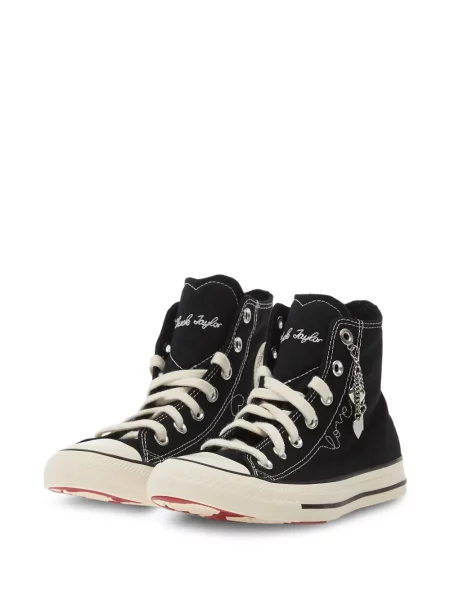 Tenisice Converse Chuck Taylor All Star s uzorkom srca s printom od brušene kože smeđa