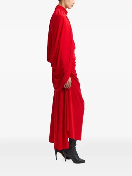 Rochie midi 16arlington cu volane roșu