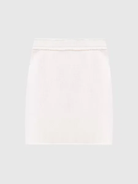 Шерстяная юбка Max Mara бежевая