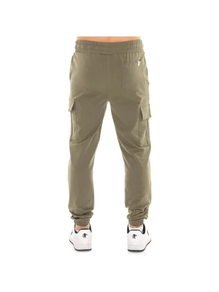 Pantaloni cargo Leone 1947 cu autograf verde