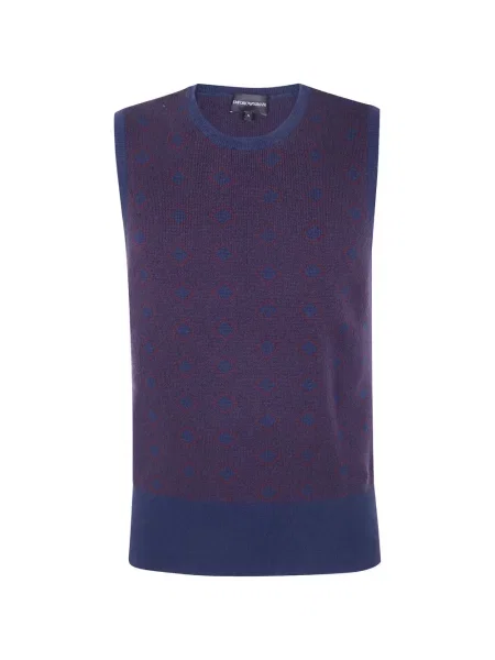 Vestă Emporio Armani de lână violet