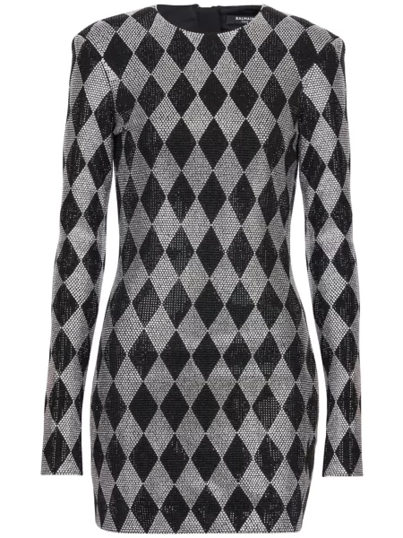 Rochie Balmain de cristal negru