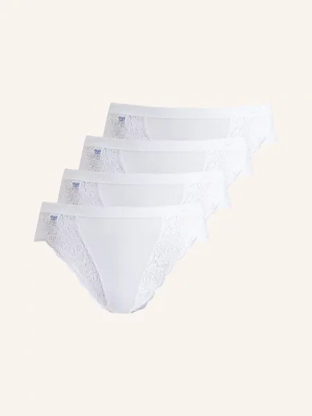 Sloggi Slipy Chic 4 Szt. weiss czarne