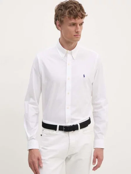 POLO RALPH LAUREN Cămașă | Custom fit alb