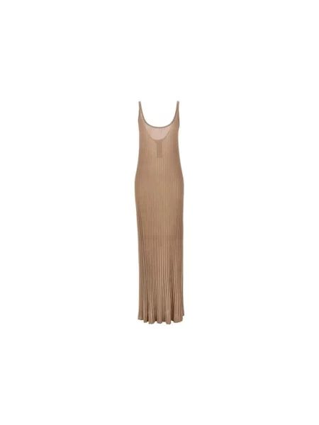 Długa sukienka maxi Max Mara beżowa