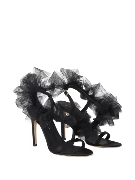 Sandale Giuseppe Zanotti din satin negru