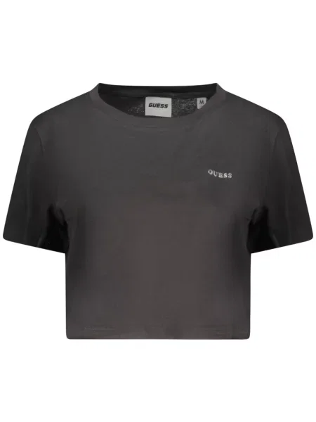 Tricou Guess Jeans scurt negru