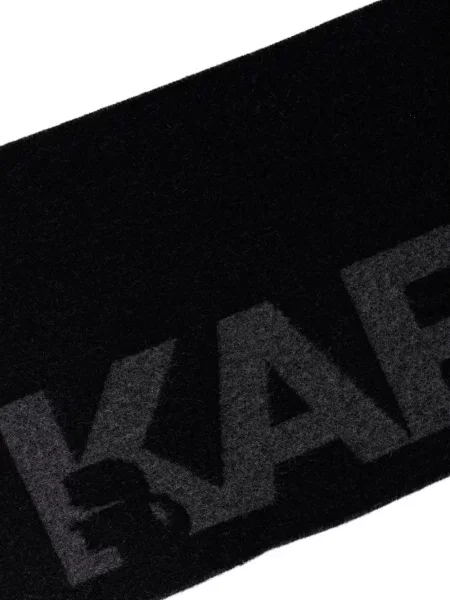 Fular Karl Lagerfeld cu autograf negru