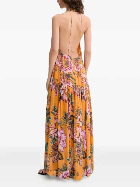 Rochie maxi Farm Rio de costum portocaliu