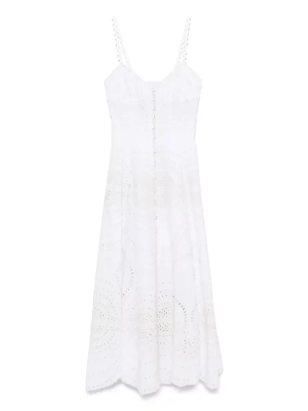 Oblekové maxi maxi šaty Charo Ruiz Ibiza bílé