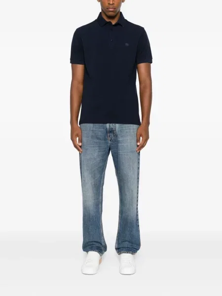 Polo Etro cu broderie albastru