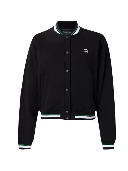 Karl Lagerfeld Hanorac IKON verde / negru alb