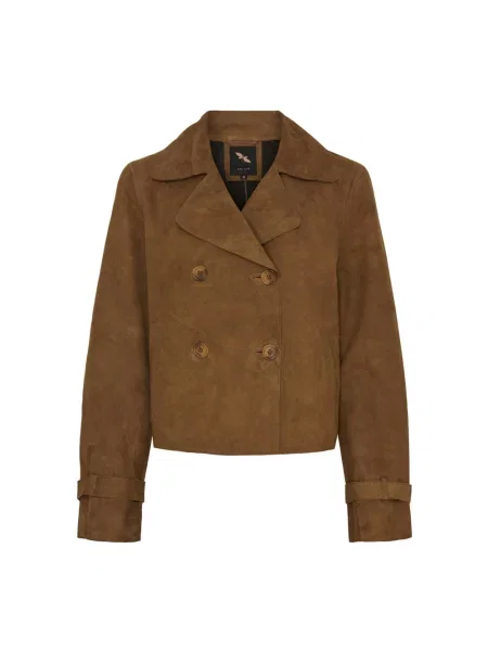 Kurtka skórzana Btfcph brązowa