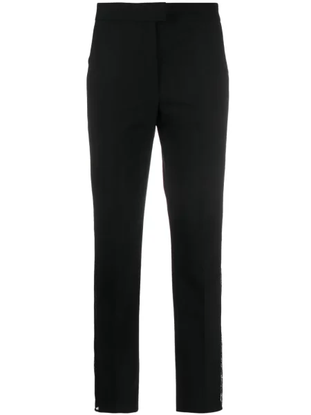 Pantaloni Maison Close de lână cu dungi negru