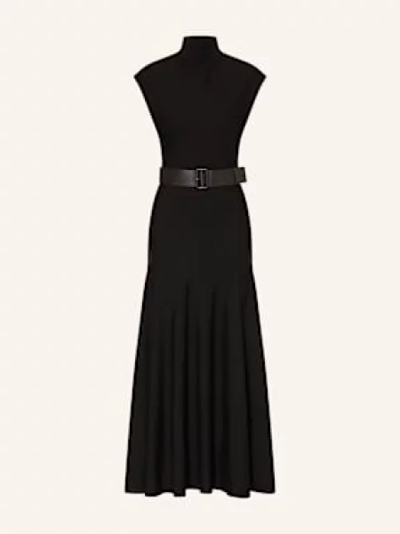 Alaïa Sukienka Z Dzianiny schwarz czarna