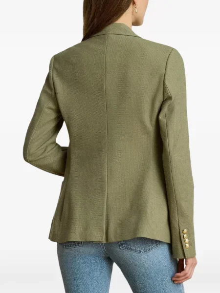 Jacquard blejzer Lauren Ralph Lauren s autogramom zelena