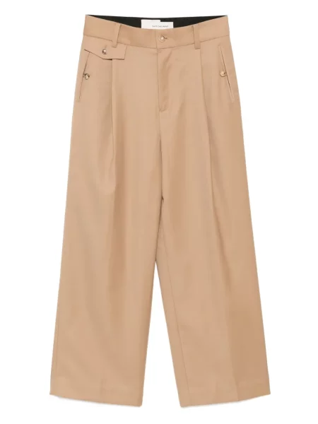 Hlače Feng Chen Wang smeđa