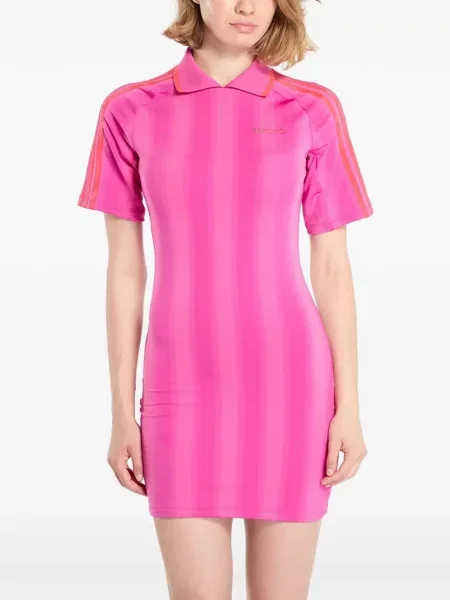 Pulover Adidas cu dungi alergare cu decolteu rotund negru