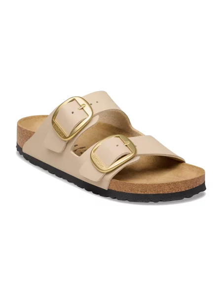 Birkenstock Arizona Big Buckle Birko-Flor Narrow Sandcastle Kobiety Sandały Birkenstock Beige Size: beżowe