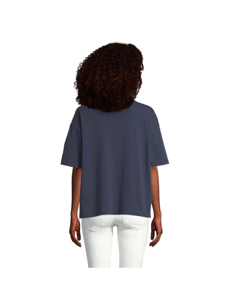 Koszulka Boxy Oversized T-shirt niebieska