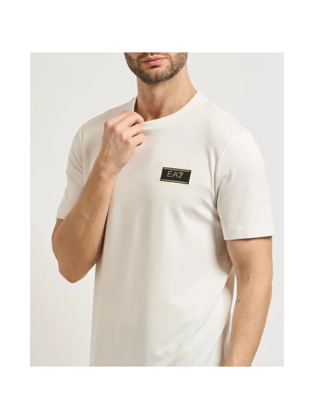 Emporio Armani T-Shirt Écru biała