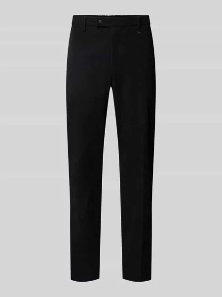 Spodnie o kroju regular straight fit z drobnego sztruksu model CORA' Antony Morato czarne