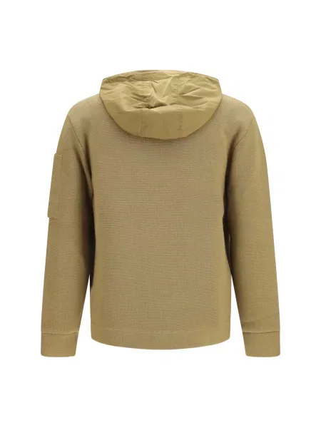 Kardigan C.p. Company z wełny merino dwustronny beżowy