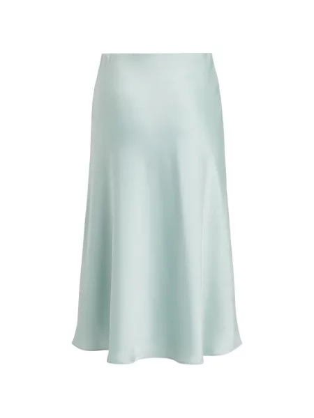 Fustă Lauren Ralph Lauren din satin verde
