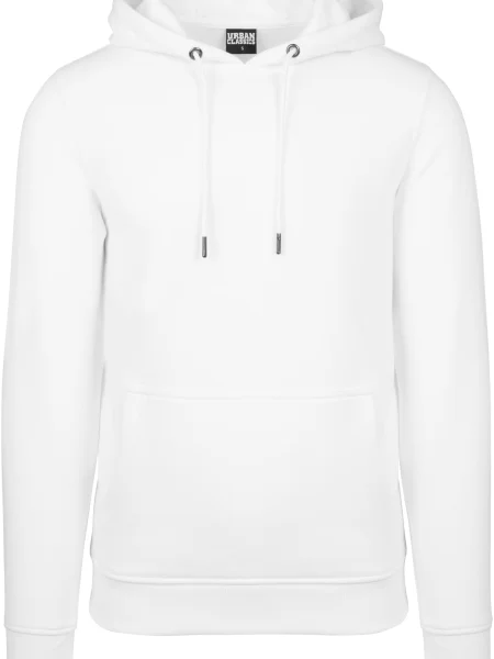 Суичър с качулка Urban Classics бяло