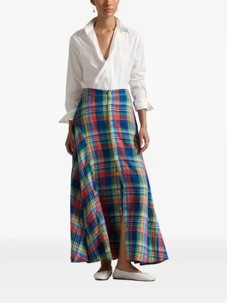 Polo Polo Ralph Lauren z twillu do kolan plisowane żółte