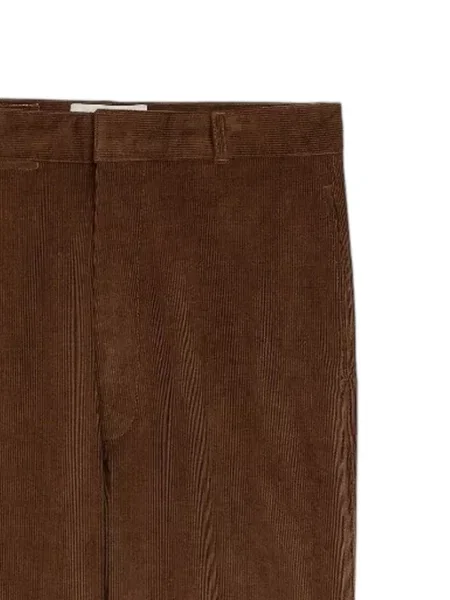 Pantaloni Ami Paris de catifea cord maro