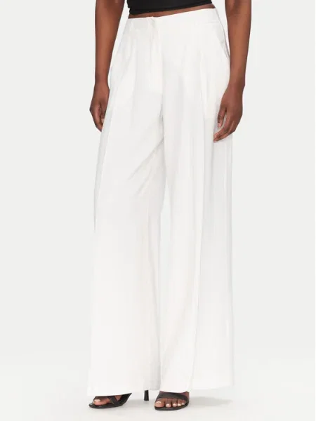 ACCESS FASHION Pantaloni palazzo Wide Leg alb