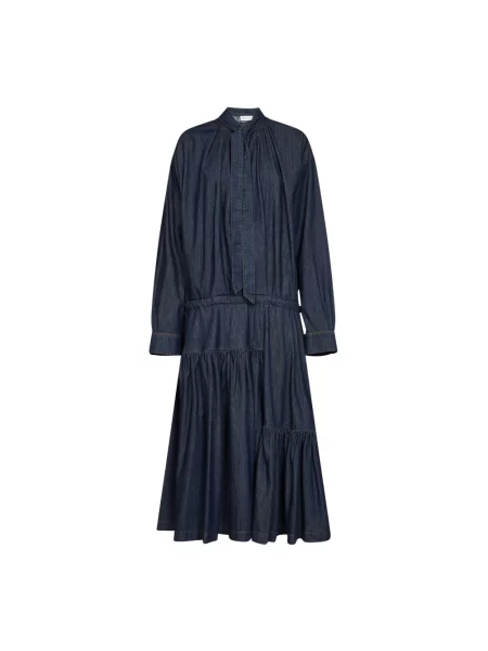 Sukienka Dries Van Noten niebieska