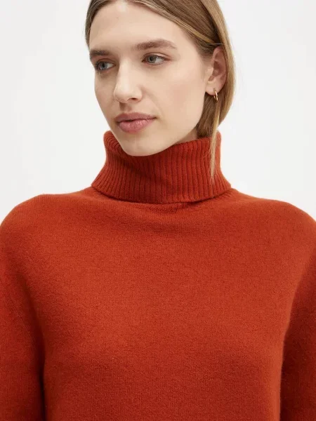 A.P.C. gyapjú pulóver pull walter narancsszínű