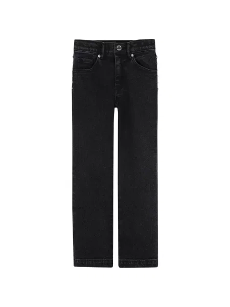 Jeansy straight leg dziecięce Michael Kors czarne