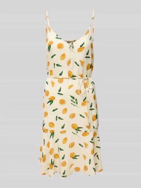 Spódnica mini taliowana z w talii model ‘NYA’ Pieces biała