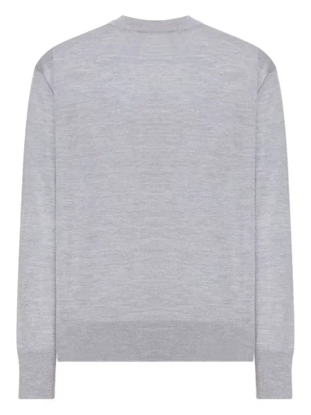 Pulover Ami Paris cu broderie gri
