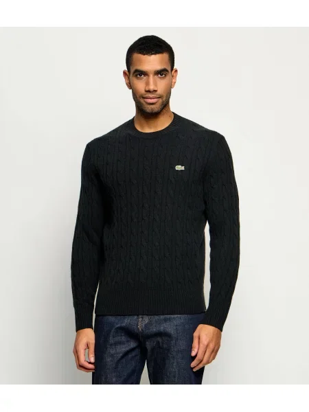 Lacoste De lână pulover verde
