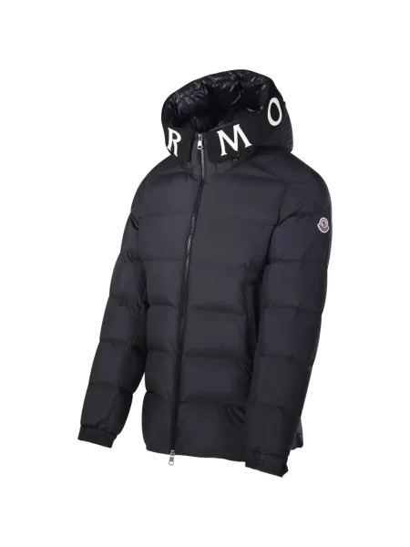 Geacă cu puf Moncler cu glugă negru
