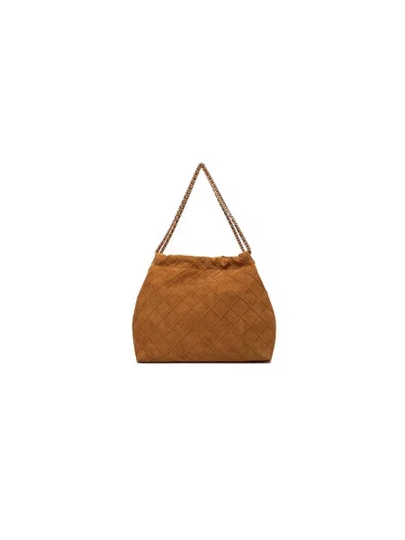 Ročna torba Tory Burch Fleming Suede rjava