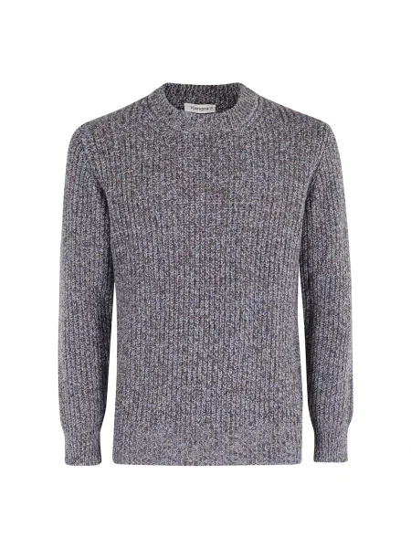 Sweter Kangra z okrągłym dekoltem niebieski