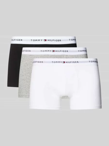 Obcisłe bokserki z mieszanki bawełny w zestawie 3 szt. Tommy Hilfiger czarne