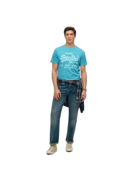 Koszulka Superdry Vl Neon Relaxed niebieska