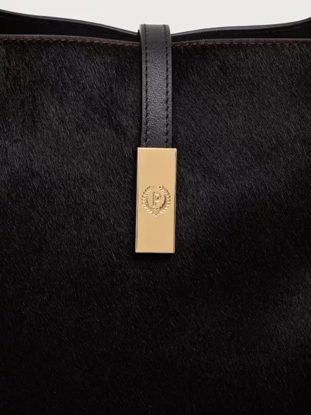 Кожаная сумка шоппер Pollini