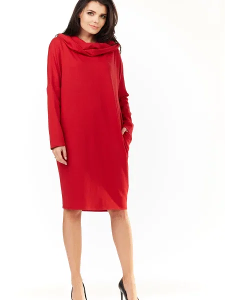 Рокля Infinite You червено