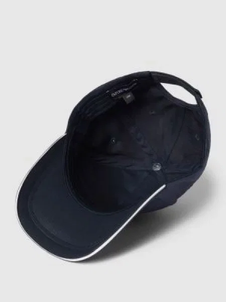 Czapka z daszkiem Emporio Armani z logo niebieska