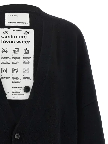 Cardigan Extreme Cashmere din cașmir negru