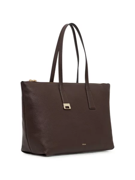 Geantă shopper Furla maro
