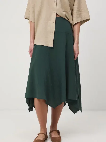 Medicine spódnica asymetryczna z modalem zielona