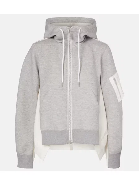 Hanorac cu glugă Sacai gri